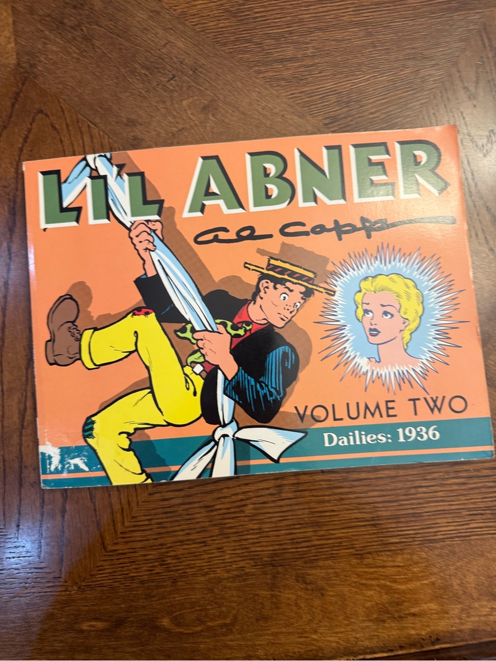 🎉 Li'l Abner Volume Two Dailies 1936 - Orange, Yellow, Blue Comic paperback